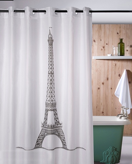 Шторка для ванны Eiffel состав 100% полиэстер, размер: 180х200, Atenas