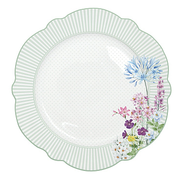 Тарелка закусочная  фарфоровая FLORAISON, д. 26 см