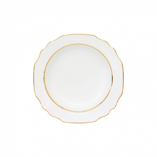 Тарелка суповая фарфоровая VIENA PREMIUM GOLD, д. 23 см
