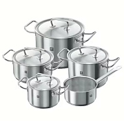 картинка Набор кастрюль TWIN CLASSIC 9 предметов нержавеющая сталь Zwilling магазин «Аура Дома»
