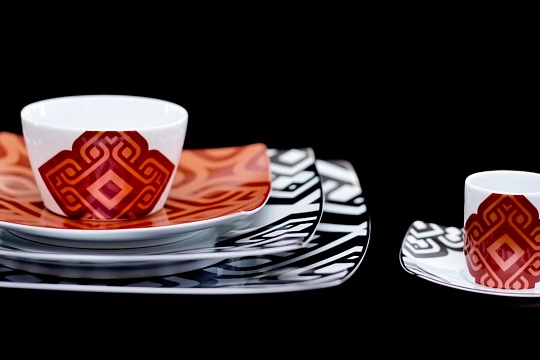 Набор посуды чайный, 15 предметов, фарфор, серия EUPHORIA