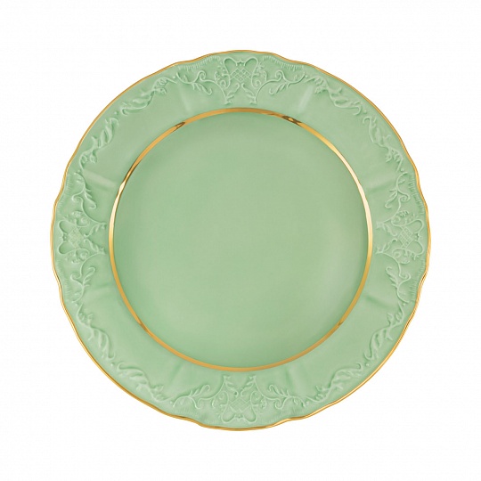 Тарелка сервировочная , диаметр 32 см, набор столовой посуды ANNA VIVIAN MINT, фарфор