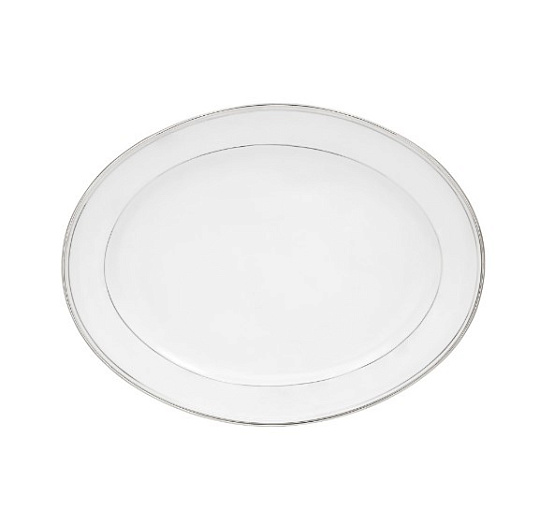 Блюдо овальное фарфоровое OLYMPUS PLATINE, размер: 35х26 см