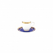 Чашка кофейная (110 мл) с блюдцем (12 см), фарфор, из серии Imperio Gold