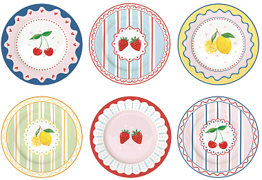 Тарелка десертная фарфоровая FRUIT MANIA, д. 19 см