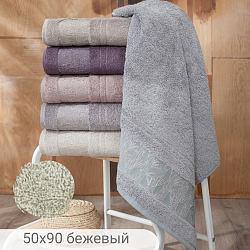 Полотенце махровое KRISTAL, состав: 100% хлопок, размер: 70х140 см, цвет: бежевый