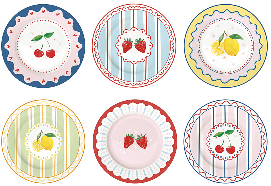 Тарелка десертная фарфоровая FRUIT MANIA, д. 19 см