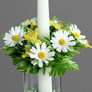 Букет маргариток (декор для свечи), высота 12 см, цвет белый DPI магазин «Аура Дома»