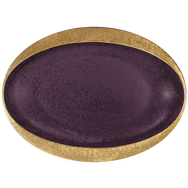 Блюдо овальное, 40х28 см, фарфор, серия GOLDEN VELVET
