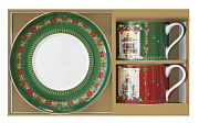 картинка Набор чайный фарфоровый FESTIVE AVENUE: чашка с блюдцем (2 шт) в подарочной упаковке  магазин «Аура Дома»