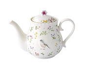 Чайник заварочный фарфоровый FANCY GARDEN, объем 850 мл в подарочной упаковке  магазин «Аура Дома»