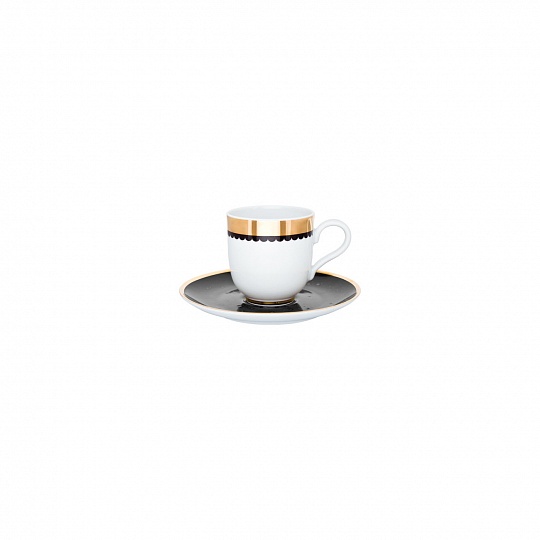 Чашка кофейная (110 мл) с блюдцем (12 см), фарфор, серия SATURN