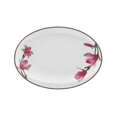 Блюдо овальное, 30х22 см, фарфор, серия MAGNOLIA