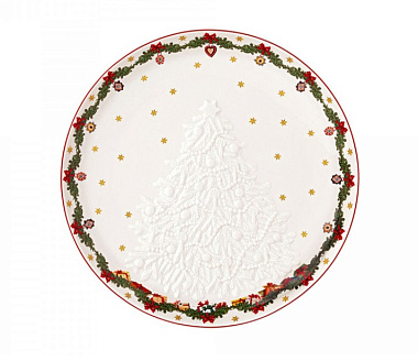 Блюдо с рельефом 25 cm, "Ёлочка"