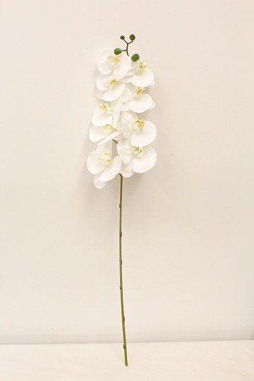 Цветок искусственный: орхидея, цвет белый, 9 соцветий, выс. 82 см