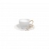 Чашка чайная (260 мл) с блюдцем (17 см), фарфор, серия FIUME D'ORO