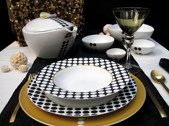 Набор столовой посуды обеденный, 41 предмет, фарфор, серия ATHOS
