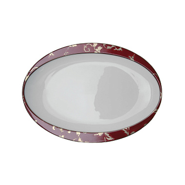 Блюдо овальное, 30х22 см, фарфор, серия GOLD RUBY