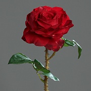 Роза искусственная, высота 40 см, цвет красный