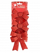 Набор игрушек елочных: бантики (3 шт), цвет красный			  магазин «Аура Дома»