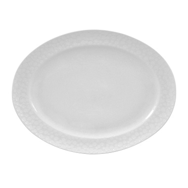 Блюдо овальное, 35х26 см, фарфор, серия  STRAVAGANZA WHITE