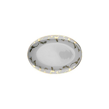 Блюдо овальное, 20х15 см, фарфор, серия GOLD RUBY