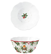 Салатник фарфоровый CHRISTMAS BERRIES, д. 23 см в подарочной упаковке  магазин «Аура Дома»