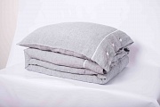 картинка Комплект постельного белья Melange (Grey/White), состав 100% лен, размер: семейный,Decoflux Decoflux магазин «Аура Дома»