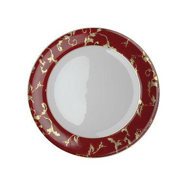 Тарелка закусочная, 28 см, фарфор, серия GOLD RUBY