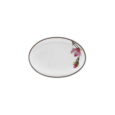 Блюдо овальное, 20х15 см, фарфор, серия MAGNOLIA