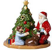картинка Christmas Toy's Подсвечник "Подарки" 15x14x14cm  магазин «Аура Дома»
