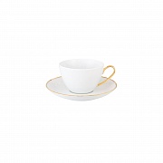 Чашка чайная (230 мл) с блюдцем белым (15 см), фарфор, серия VIVIAN PORCEL магазин «Аура Дома»